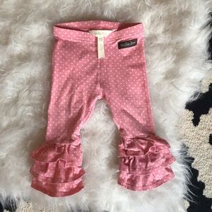 Matilda Jane pink polka dot pants size 6-12mo